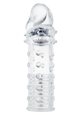 Gaine de pénis STUD SLEEVE 15 x 4.2cm Transparente