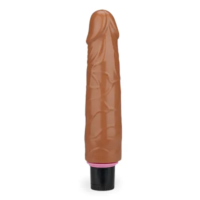 Gode godemichet vibrant Real Skin 18,0cm Cristobal gode vaginal ou anal homme ou femme - Peau mate