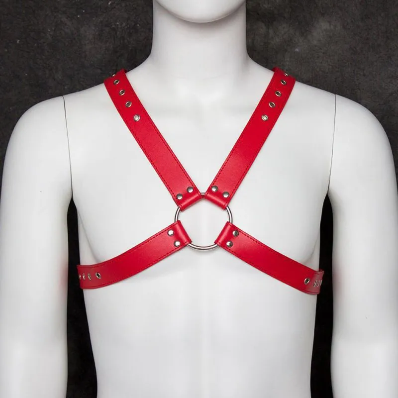 Harnais homme DELUXE Chest Rouge
