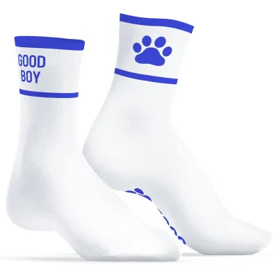 Chaussettes GOOD BOY Blanc-Bleu