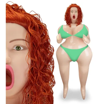 Poupée gonflable curvy rousse tête 3D Nikita