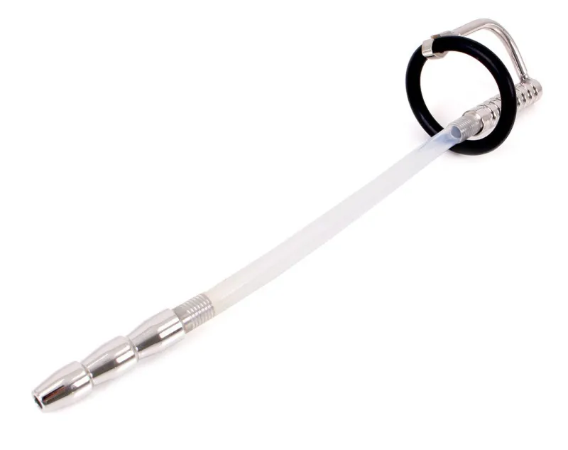 Tige d'urètre percée CATHETER RIBBED 21cm - Diamètre 9mm