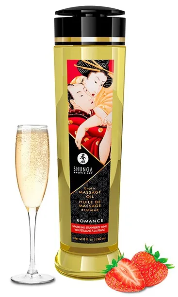 Huile de massage ROMANCE Vin pétillant à la Fraise