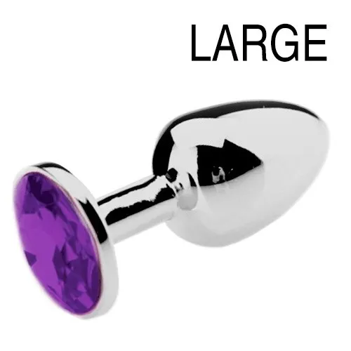 Plug Bijou Strass Violet - Large 8 x 4 cm
