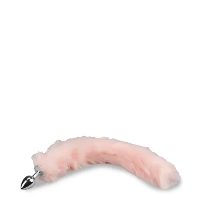 Plug queue de renard fourrure vegan rose