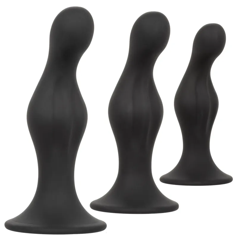 Kit de 3 Plugs Silicone RIPPLE KIT Noirs