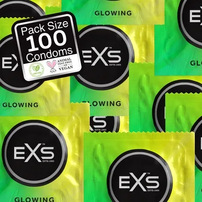 Préservatifs phosphorescents GLOWING x100
