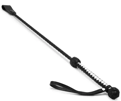 Cravache en Cuir WOVENY 64cm