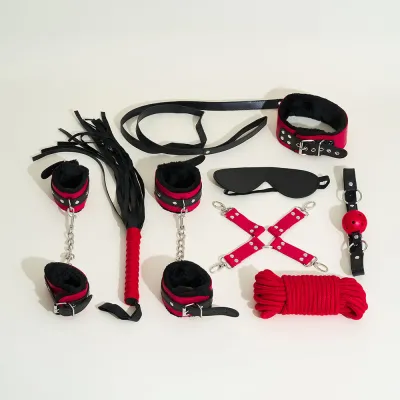 Coffret de bondage Secret Pleasure - 28 x 23 x 9 cm Rouge