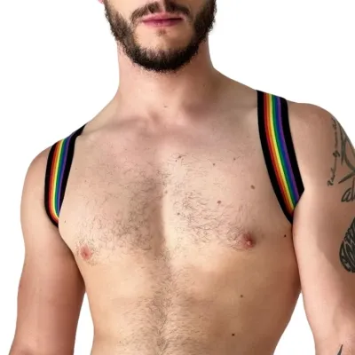 Barcode Berlin Harnais élastique PRIDE ETERNITY Noir