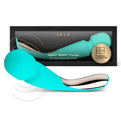Vibromasseur Smart Wand 2 de Lelo - Large Bleu