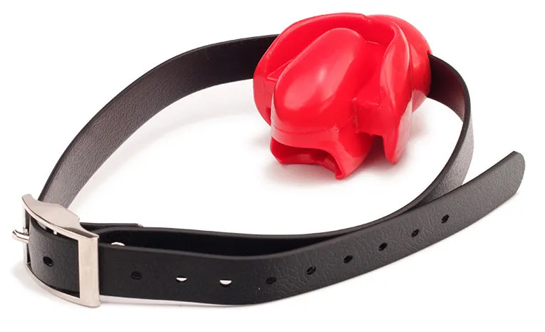 Bâillon Sm FIX TONGUE Noir-Rouge