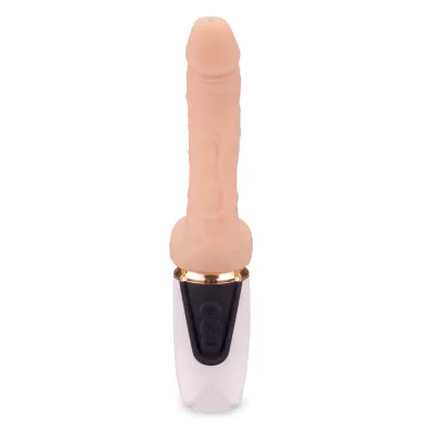 Gode godemichet vibrant télescopique et chauffant Gabriel gode vaginal ou anal homme ou femme - Blanc