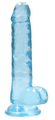 Gode CRYSTAL CLEAR 14 x 3.5cm Bleu