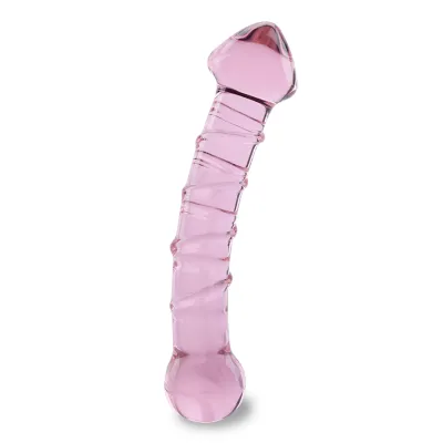 Gode godemichet en verre Nymph gode vaginal ou anal homme ou femme - Rose