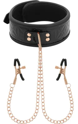 Collier avec pince-tétons BEGME Noir