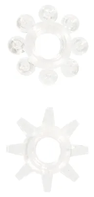 Lot de 2 Mini Anneaux péniens STRETCHY RINGS Transparents
