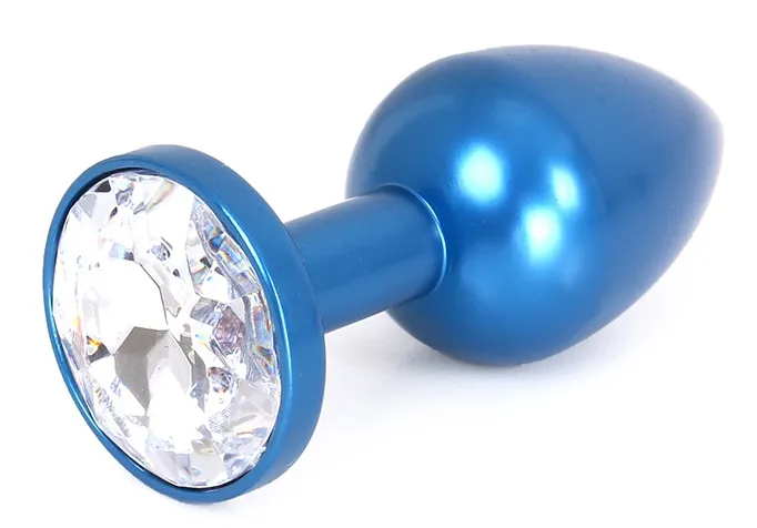 Plug Bijou Anal Alu GEM LIGHT 6 x 2.8 cm Bleu
