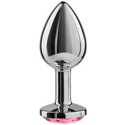 Plug anal en aluminium fuchsia taille M - Secret Play