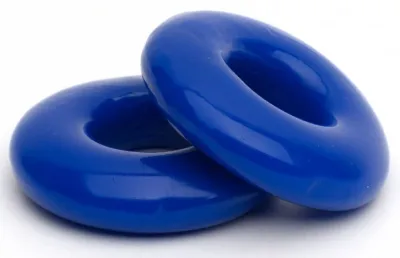 Lot de 2 Anneaux péniens souples STACKER 20 mm Bleus