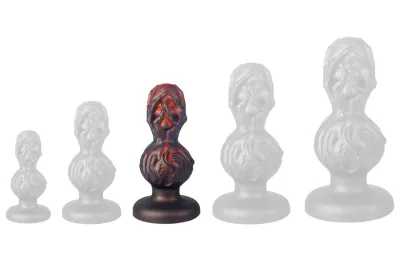 Plug anal SKULLIS M 14.5 x 6.5 cm Rouge-Noir