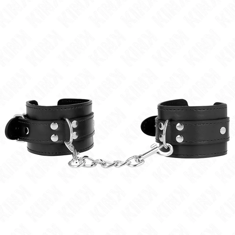 Bracelet BDSM Simple Noir Ajustable 20-23 cm - KINK