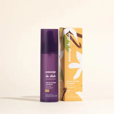 Huile de massage gourmande et chauffante - Vanille