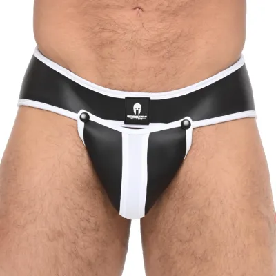 Sparta's Harness Jockstrap Néoprène OLYMPO Noir-Blanc