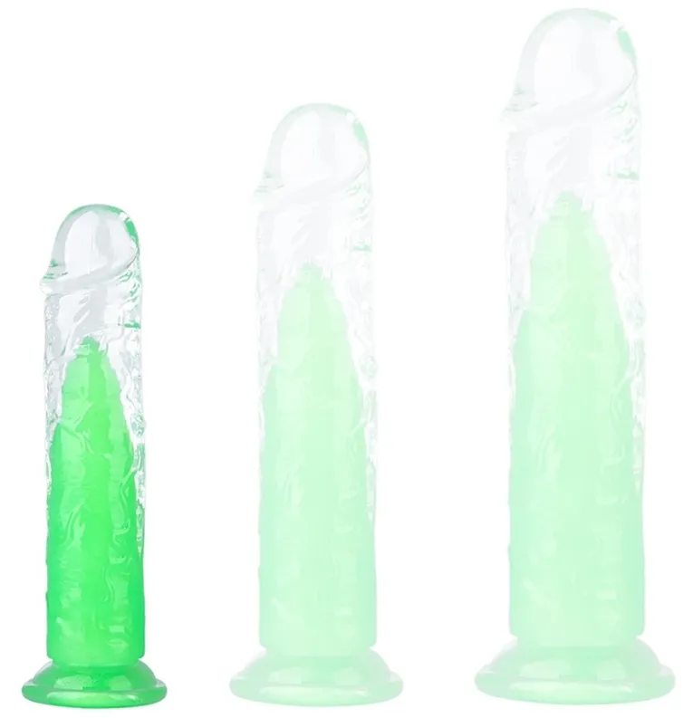 Gode transparent JELLIS S 17 x 3.3cm Vert