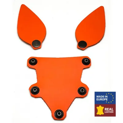 Oreilles + Langue en cuir PUPPY Orange