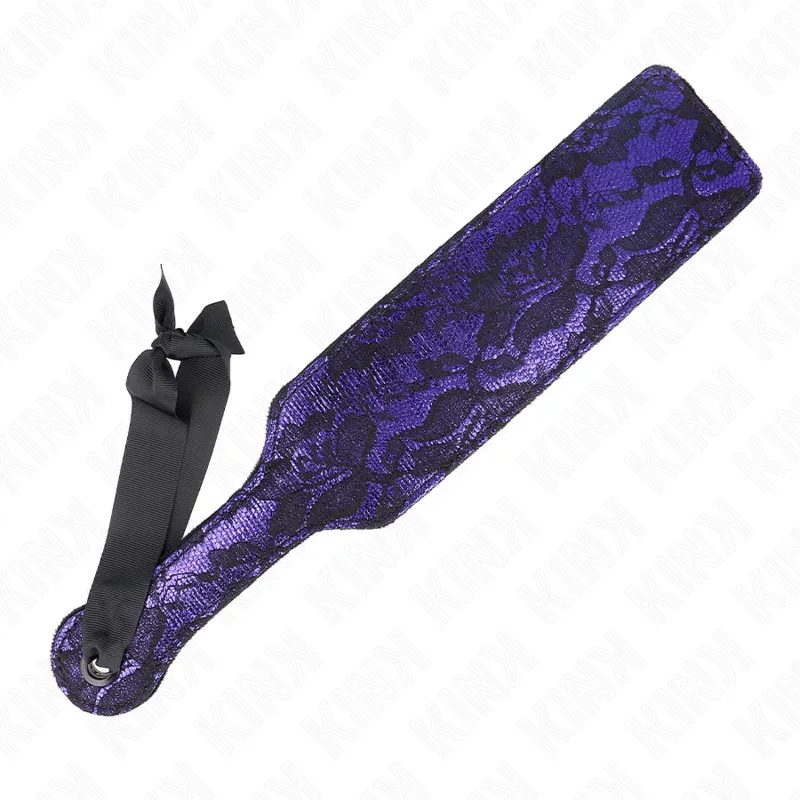 Paddle BDSM en dentelle violette 37 cm - Kink