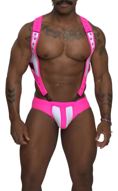 Body Slip NETTUNO Sparta's Harness Rose Neon