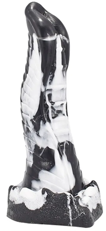Gode LIZARD 20 x 5cm Noir-Blanc