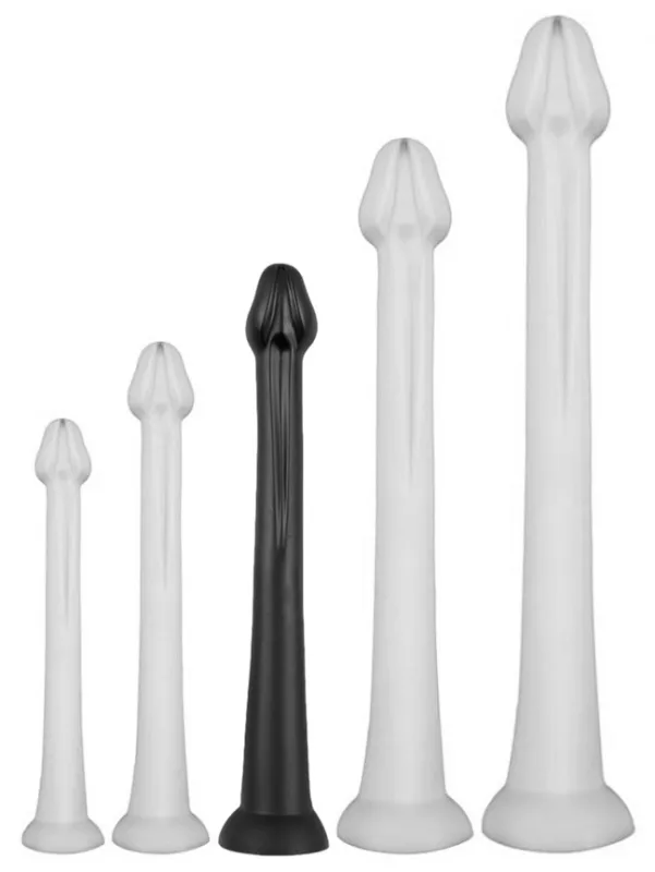 Gode long WHALE DILDO L 42 x 6cm - Pointe 5cm Noir