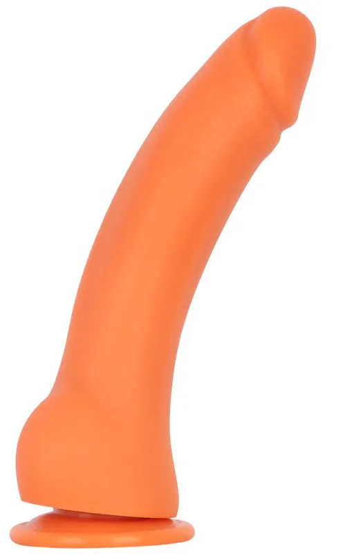 Gode Silicone CURVIED 17 x 4.5cm Orange