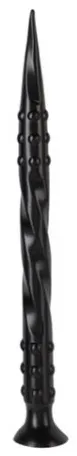 Gode long POINTED TWIST S 40 x 3 cm Noir
