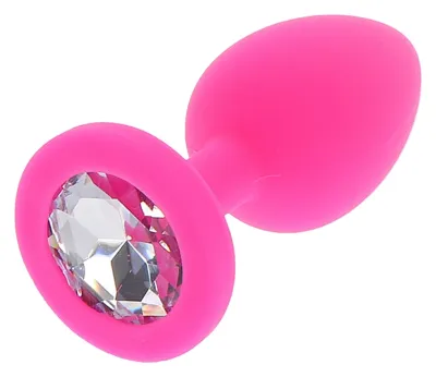 Plug bijou DIAMOND BOOTY S 6 x 2.8cm Rose