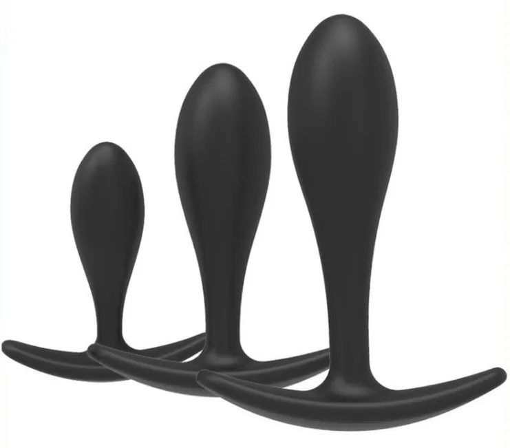 Kit de 3 Mini plugs en silicone TRAINING CURVE Noir