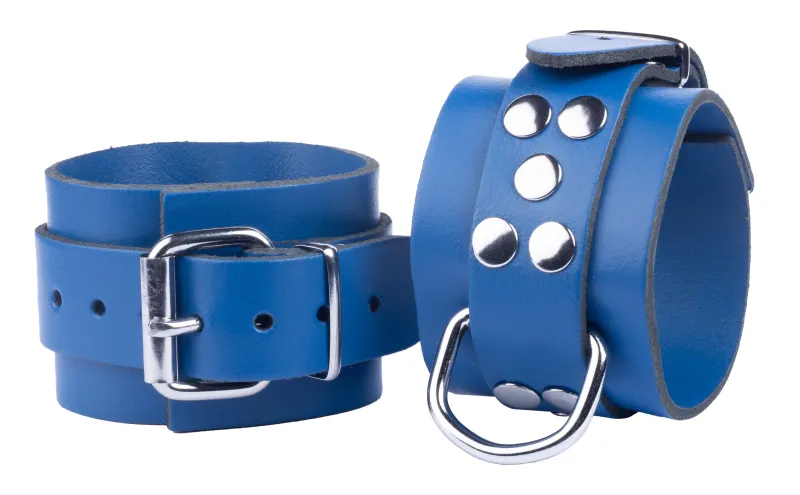 Menottes en cuir ULTRA Bleues