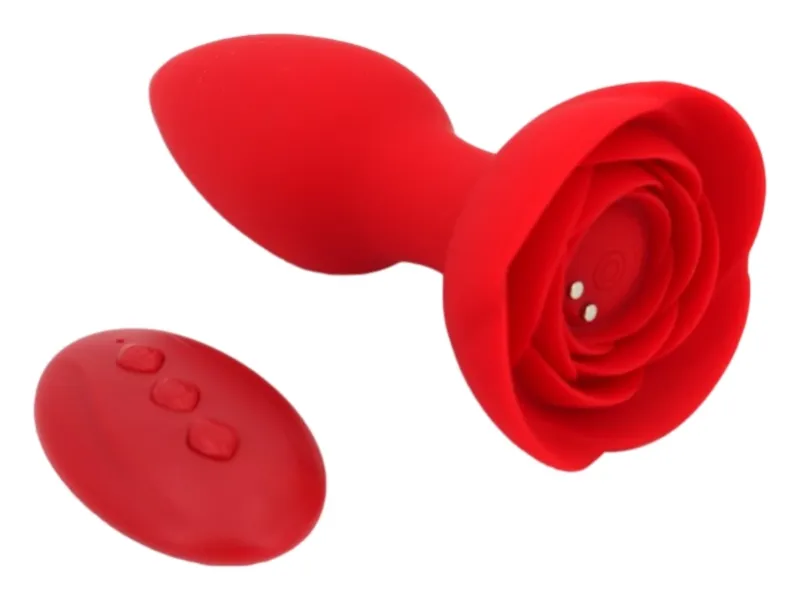 Plug Bijou Vibrant ROSE 10 x 4cm