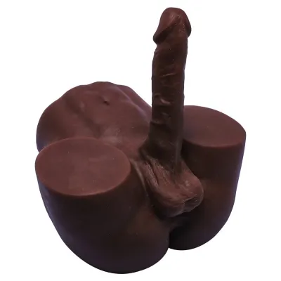 Masturbateur Fessier avec Pénis Articulé CUTE ASS 17 x 4cm Marron