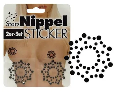 Strass pour tétons - Noirs