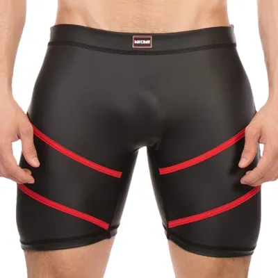 Short Biker NURU Noir-Rouge