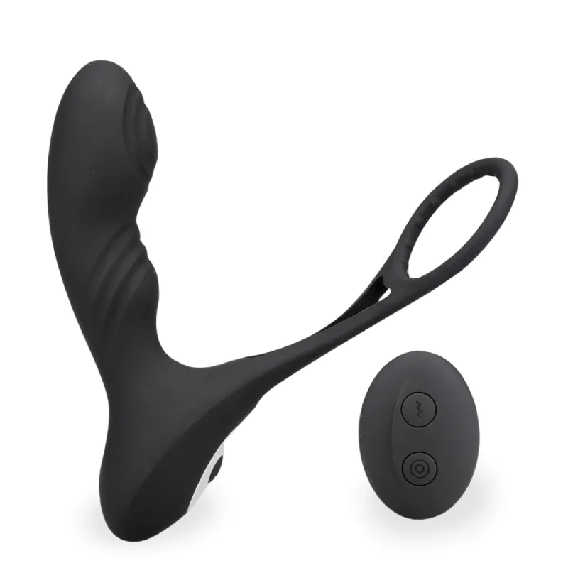 Vibromasseur anal Stimulateur de prostate vibrant avec anneau Hero - Noir