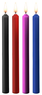 Lot de 4 bougies SM TEASING WAX Multicolore