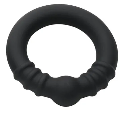 Anneau pénien en silicone HOLESHOT Noir
