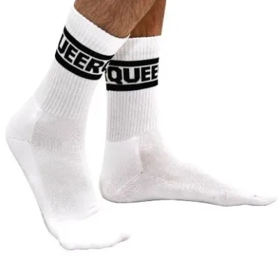 Chaussettes blanches QUEER Crew Socks