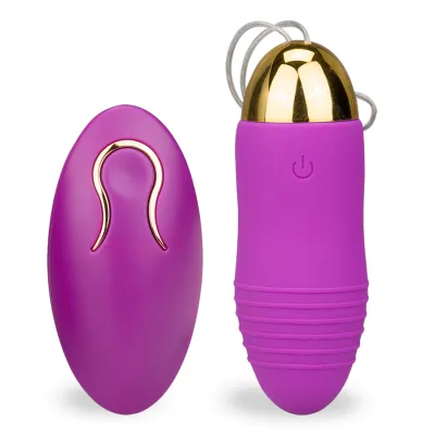 Oeuf vibrant sans fil strié à télécommande USB 12 modes - Vibromasseur à distance pour couple