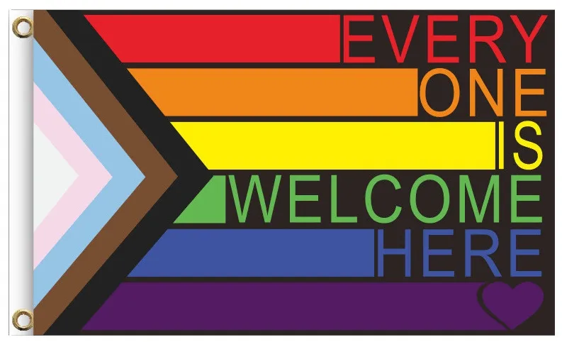Drapeau LGBT+ WELCOME HERE 90 x 150cm