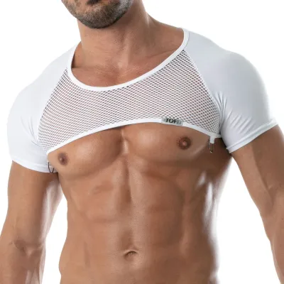 Crop Harnais CIRCUIT MESH Blanc